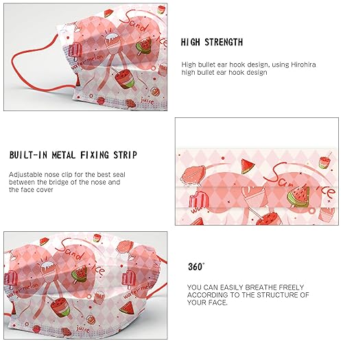 Miniatura 4 de Hyegiir Mascarillas desechables individualmente, máscaras coloridas para protección diaria de la contaminación del aire, a prueba de polvo (50)