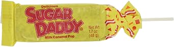 Charms Sugar Daddy Milk Caramel LolliPops [case of 24]