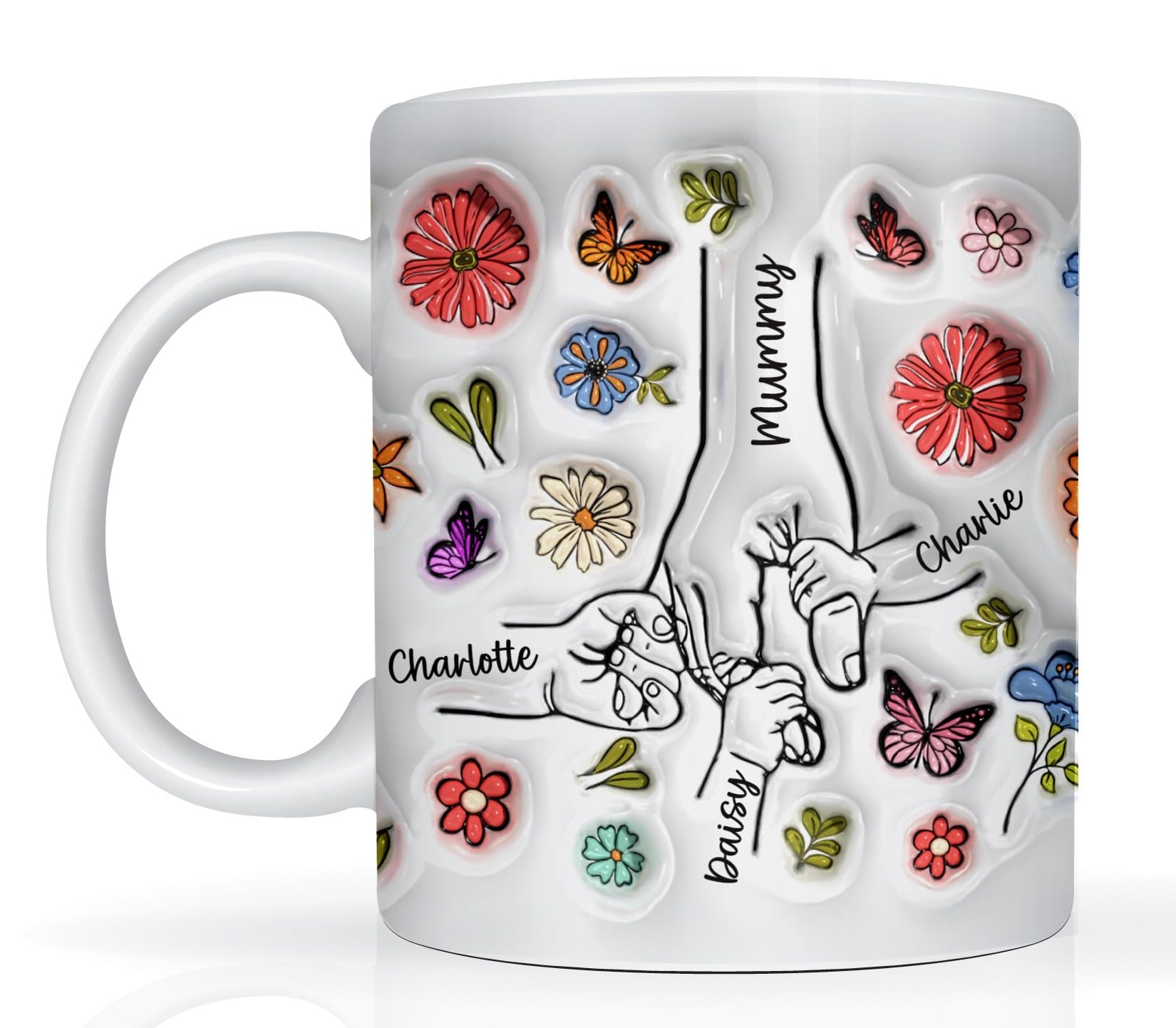 Star Online Personalised Mothers Day Mugs Gifts for Mum from Daughter & Son 11oz Ceramic Coffee Cup Birthday Presents You'll Always Be My Best Tea Nan Grandma Novelty Mug (Mum & Kids 3)