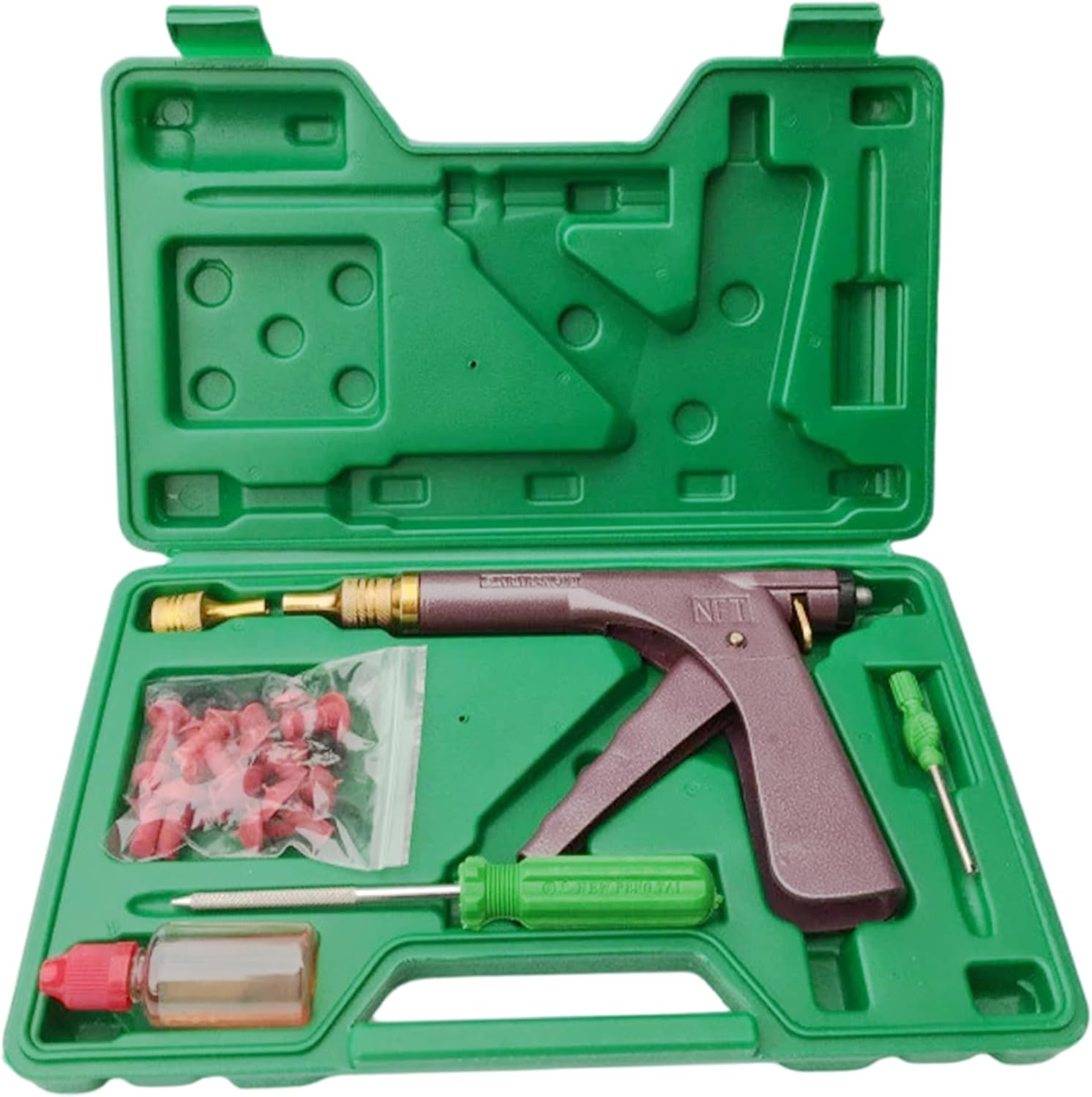 Tire Plugs, Tire Repair Kit Heavy Duty Professional Sturdy Metal Plug Gun with Accessories for Tyre Punctures and Flats on Cars Motorcycles Trucks, Plug Kit