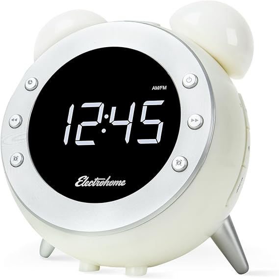 Electrohome Retro Alarm Clock Radio with Motion Activated Night Light