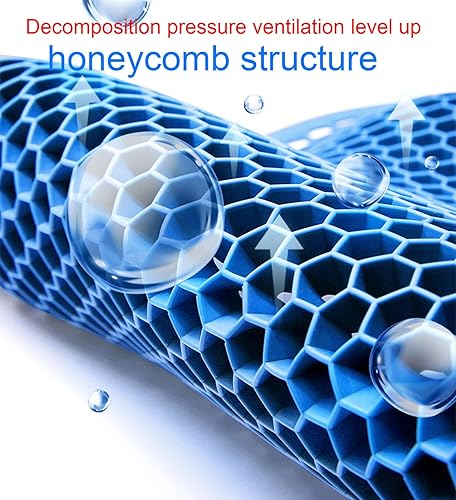 Miniatura 5 de VIDECOR Cojín de gel para automóvil, cojín de asiento refrescante, antideslizante, transpirable, almohadilla de hielo de ventilación