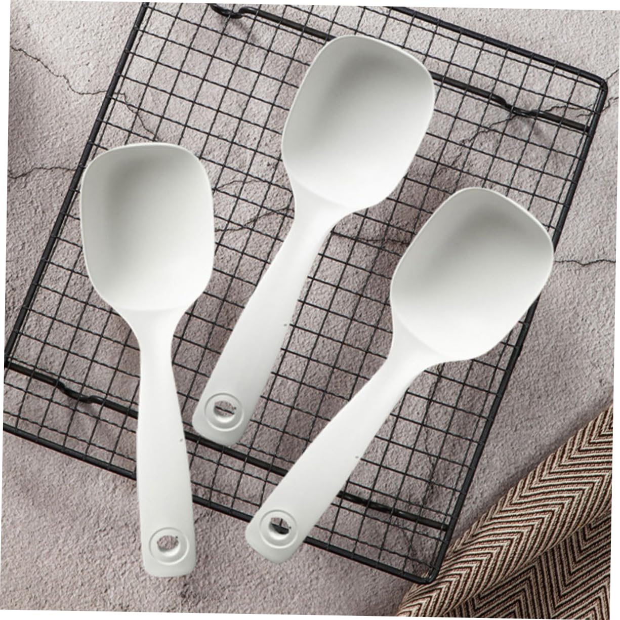 PRETYZOOM 5 Set Di Cucchiai Da Minestra Riutilizzabili in Stile Occidentale Grandi Per Porridge Per Cucinare 3 Pezzi * 5