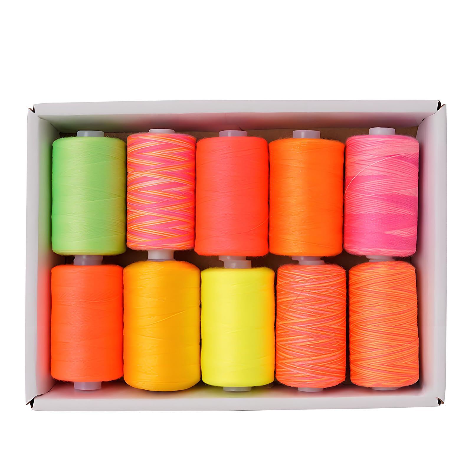 Hredyqw High Strengths Polyester Sewing Thread 10 Color for Fabrics Industrial Machine Use Sturdy Stitching