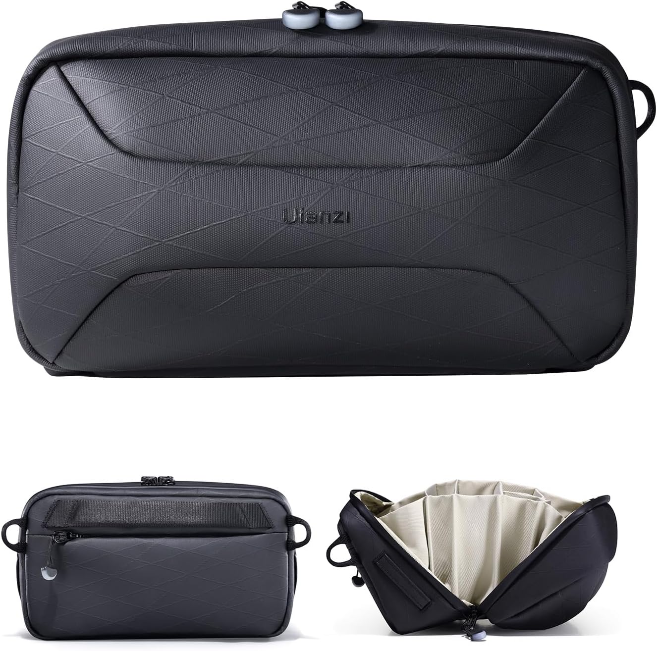 Ulanzi B002 Electronic Accessories Organizer Tech Pouch for Photography, Video, Charger, Cables, Power Bank, Hard Drive, Memory Card | Water-resistant Storage Bag | 375g, 23*12*8cm | 1-Year Warranty