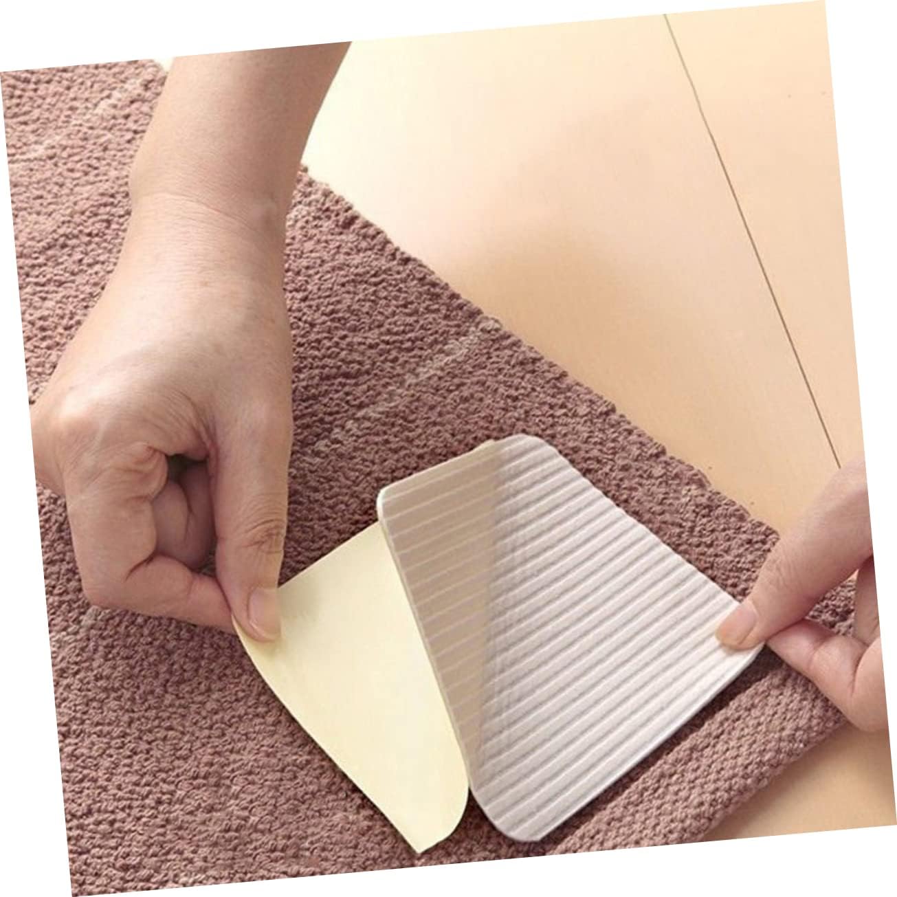 20pcs Non- Rug Pad Stickers Adhesive Carpet Tape for Hardwood Floors Removable Gripper for Area Rugs for Living Room Kitchen and Office Use