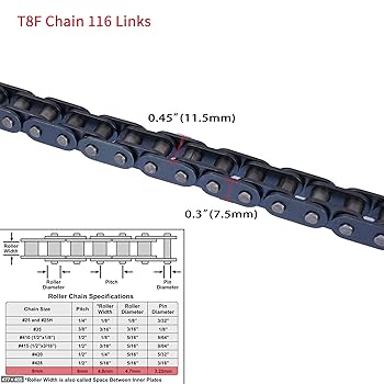 Dirtbike 50cc T8F 96 Links Chain Steel Voor Mini Crossmotor Quad ATV 47cc 49cc Minimoto Pocket Bikes Dirt Bike 50cc
