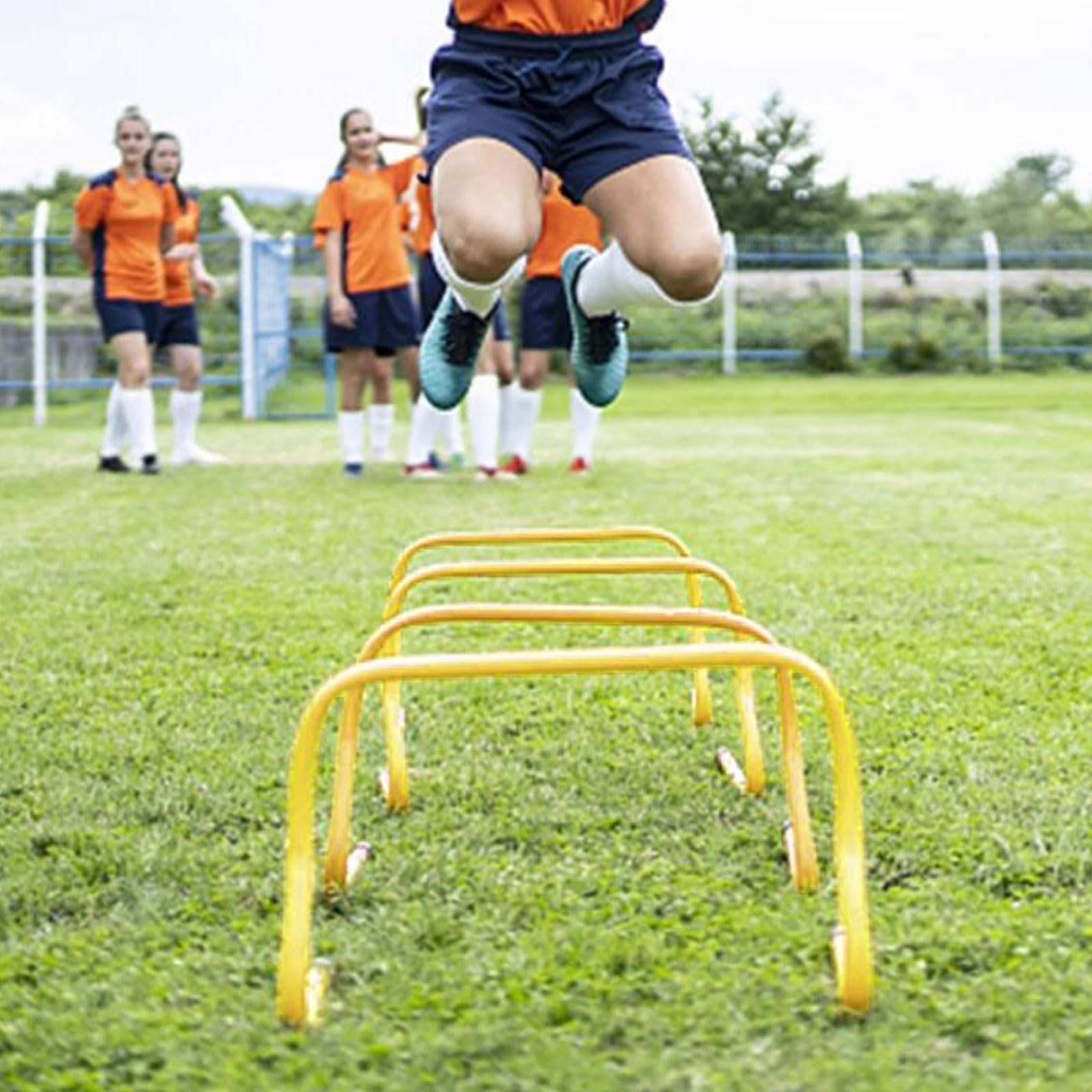 perfk 5 Pezzi di Ostacoli per L'agilità Et velocità, Attrezzatura da Allenamento da Calcio, Ostacoli Allenamento per Agilità E velocità, delle Gambe, Abilità, Equilibrio, Controllo del Corpo, 30 Cm
