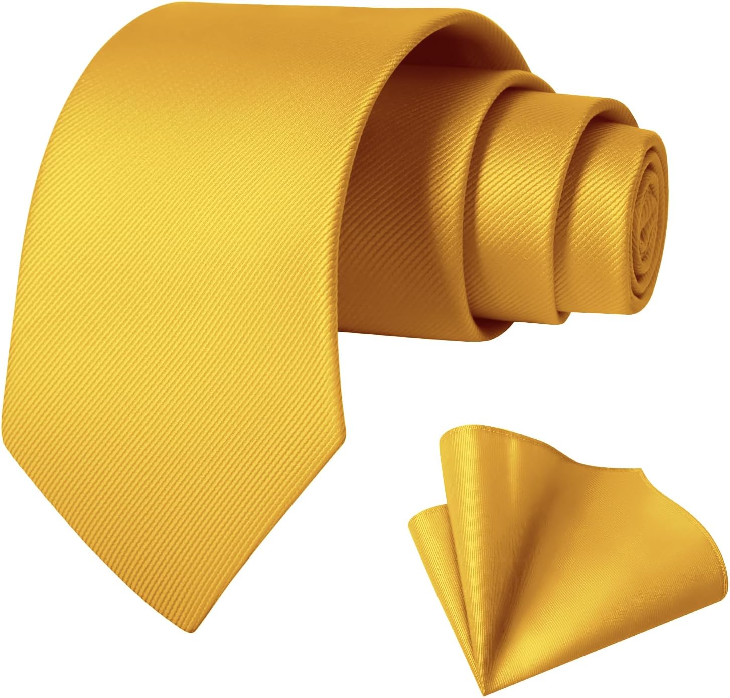 TASTION Men's Classic Solid Color 3.15" Necktie & Pocket Square Set with Gift Box - Wedding Business Tie Gift