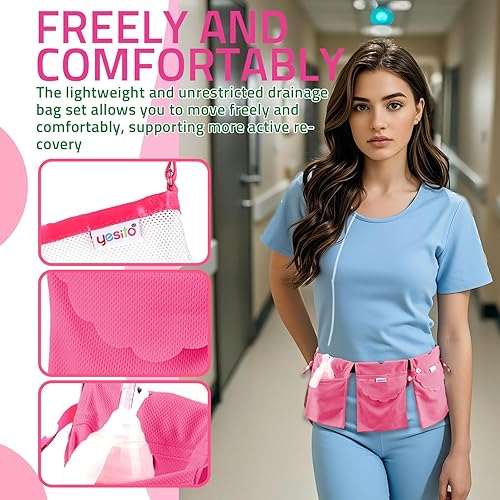 Miniatura 8 de Bolsa de drenaje para mastectomía y ducha para apoyo y comodidad ajustable