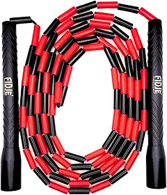 Corda de Pular Segmentada Profissional Freestyle Fidje – Manopla Longa para Crossover – Beaded Jump Rope Ajustável – Treino Cardio, Agilidade e Coordenação Motora