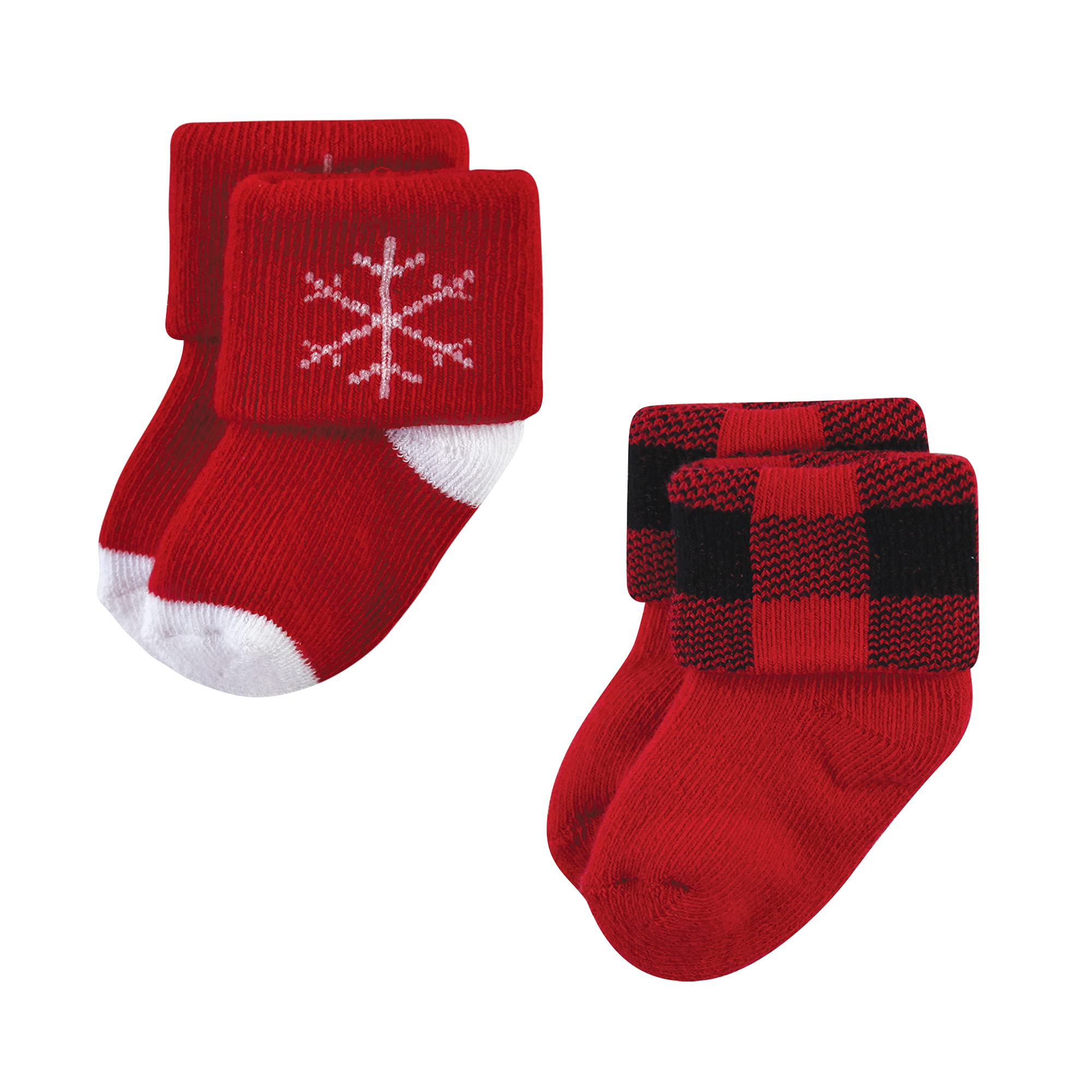 Hudson baby Cotton Rich Newborn and Terry Socks Calcetines Unisex de algodón para recién Nacido y Rizo, días de Navidad, Meses, (12 Days of Christmas), 12-24 Months (Pack Bebés
