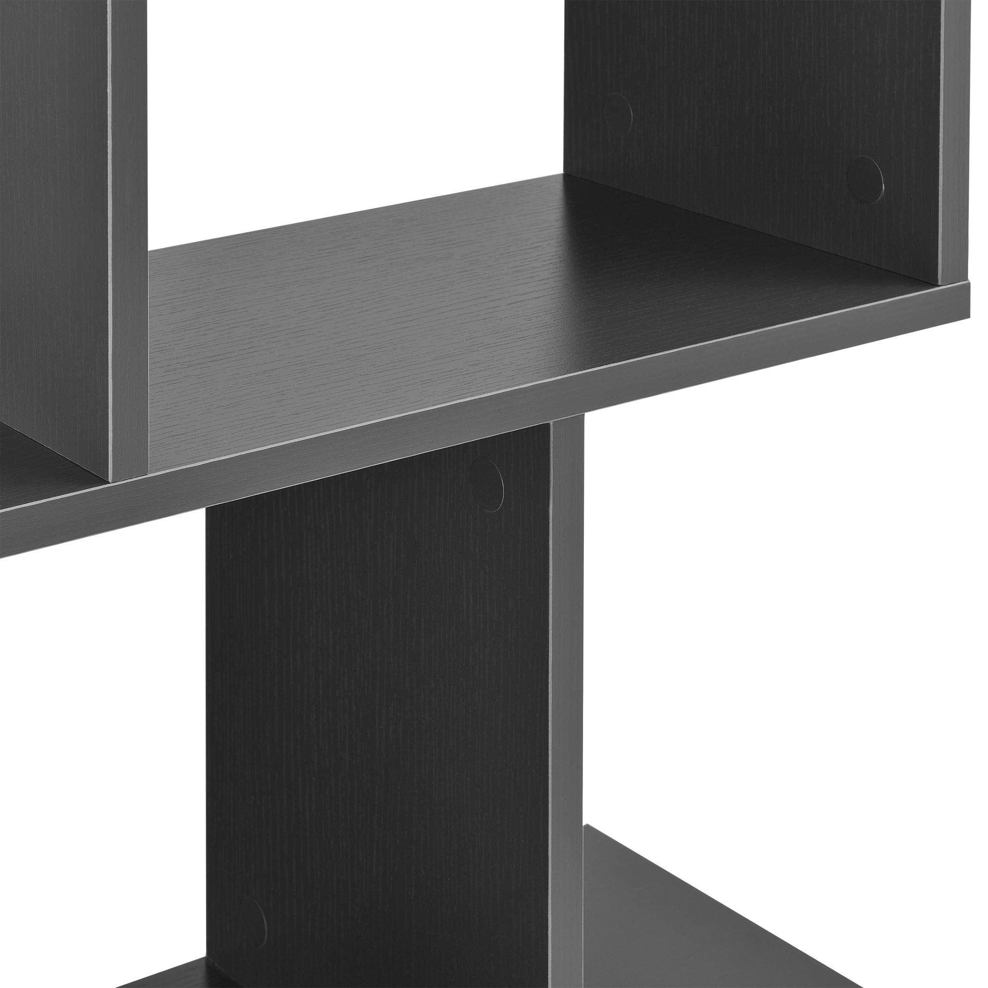 [en.casa] Libreria Bassa Scaffale da Terra con 4 Scomparti Aperti Mobile Espositore per Casa Ufficio Negozio130x60x24 cm Grigio scuro