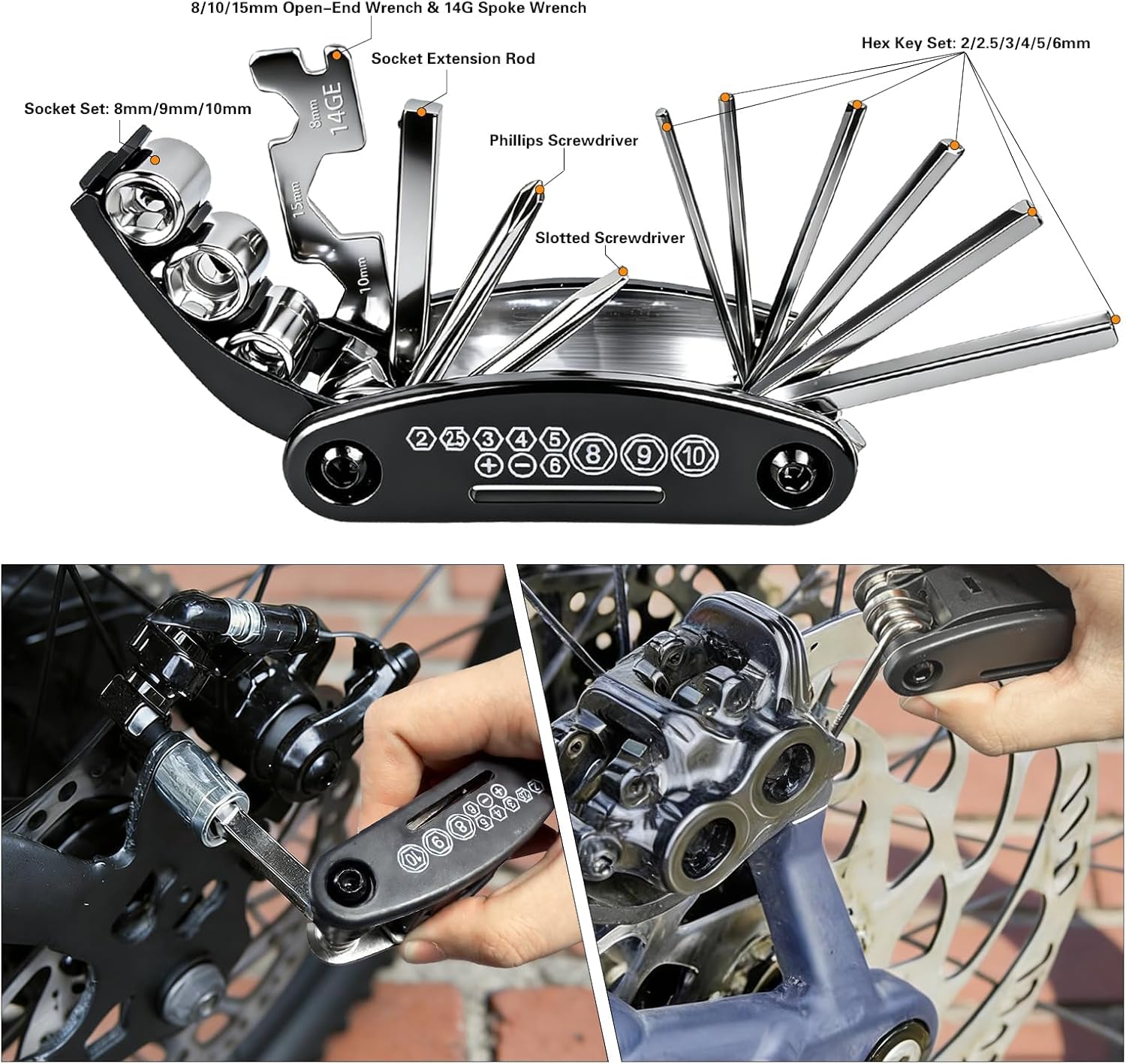 16in1 Bike Multi Tool Kit - Portable Repair Kit -6 16in1 Bike Multi Tool Kit - Portable Repair Kit -6