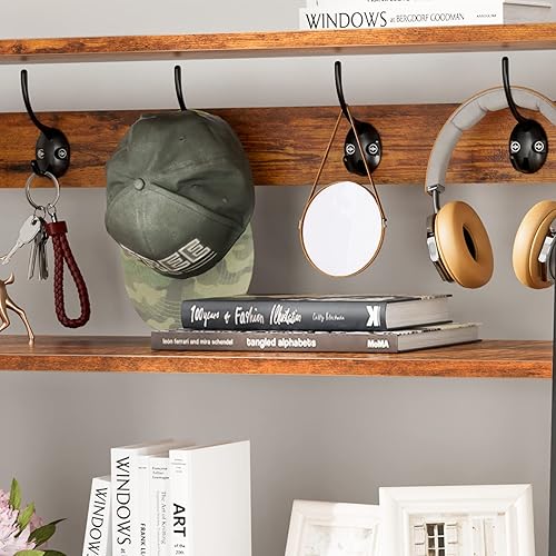 Miniatura 7 de Furnulem Cesta de lavandería de 4 niveles con estante y ganchos clasificador de cesta de lavandería alta con 2 bolsas de lavandería extraíbles