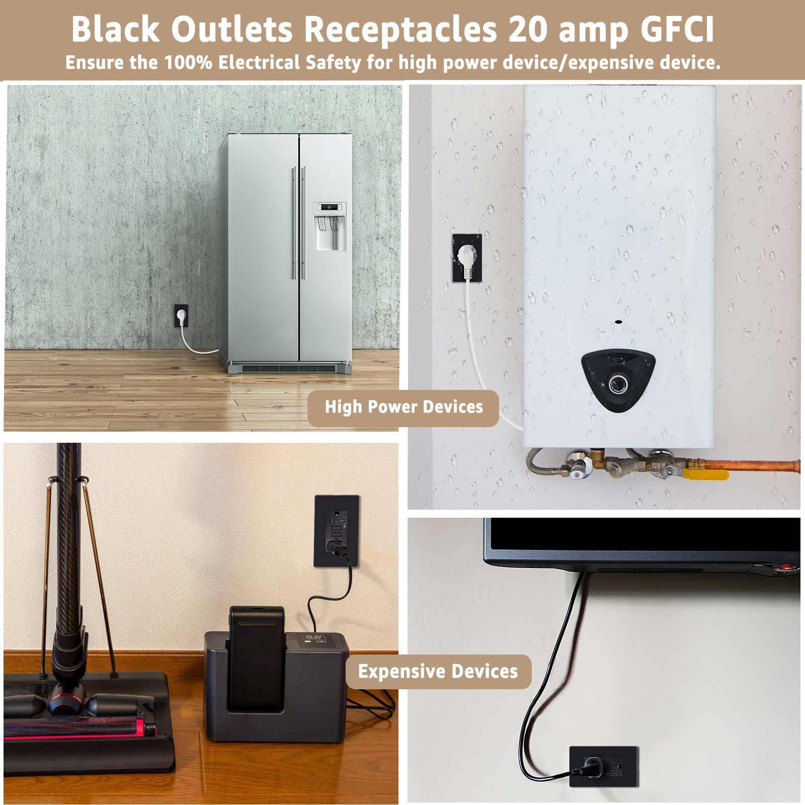 GFCI Outlets - 10 Pack, Weather Resistant -5 GFCI Outlets - 10 Pack, Weather Resistant -5