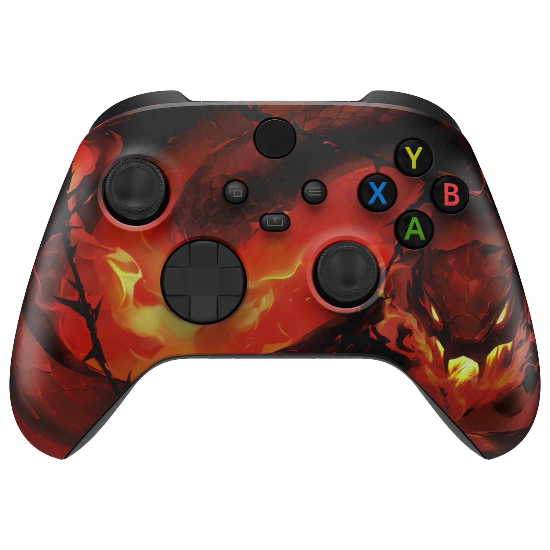 eXtremeRate Carcasa para Xbox Series S X Mando Protector Placa Frontal Funda Delantera Reemplazo Kit Cubierta Cover Shell para Xbox Series X S Control-No Incluye Mando(Mito Oriental) — view 20