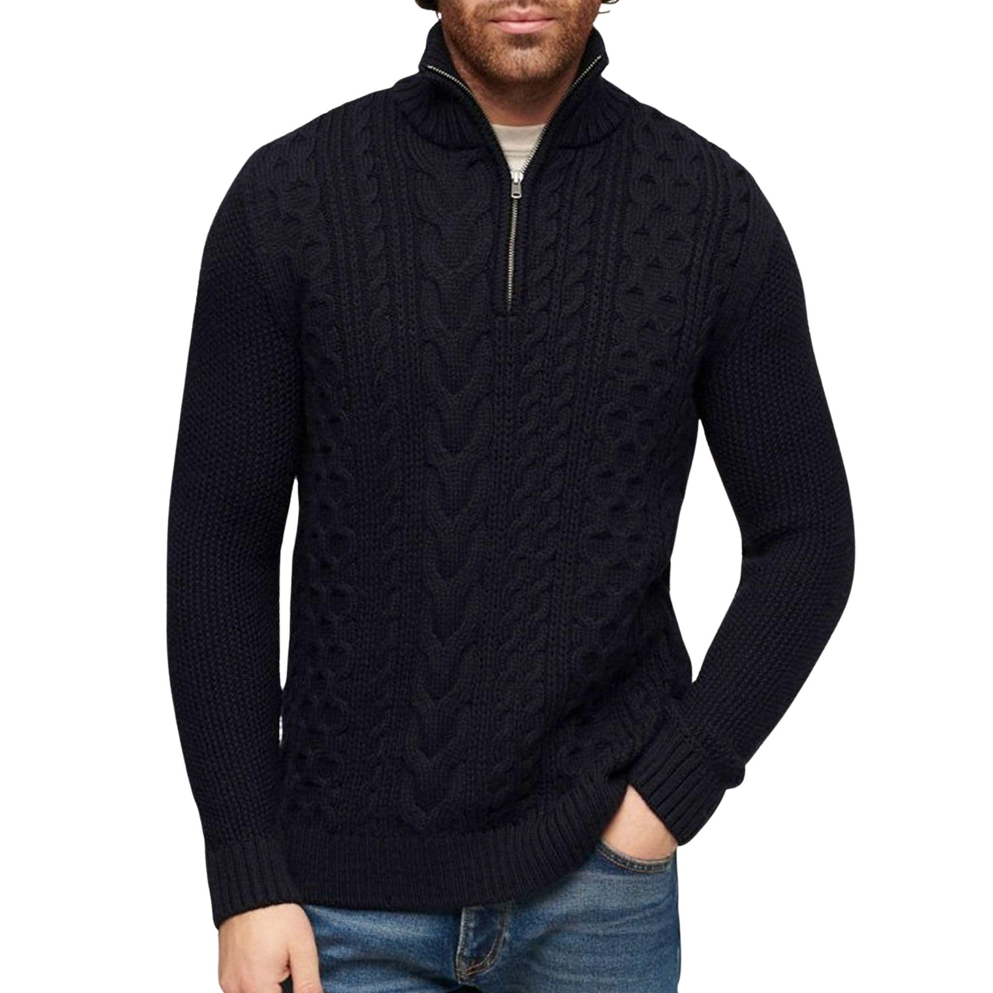 Superdry Jacob Cable Half Zip Sweater XL