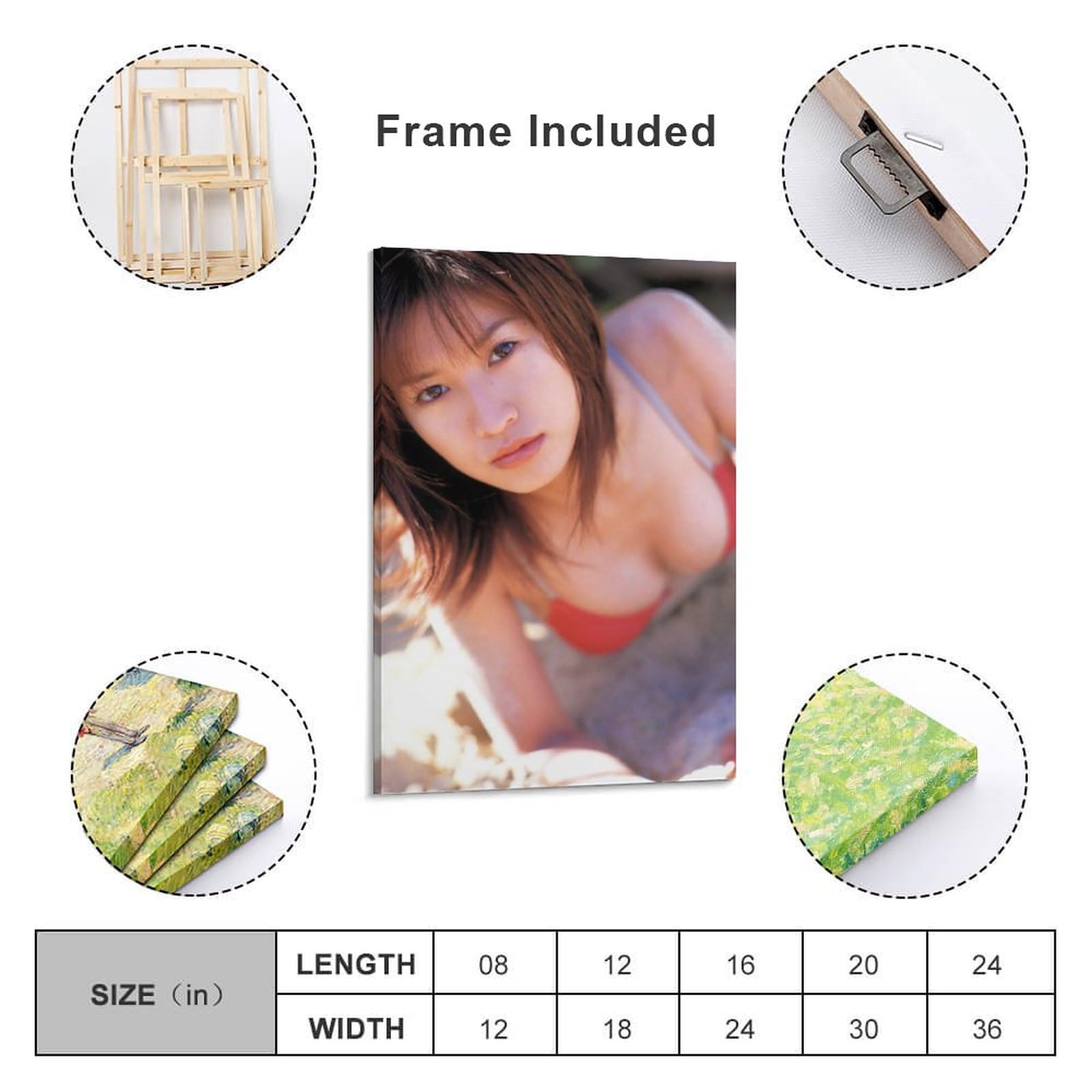 Amazon.co.jp: 森下千里写真ビキニ水着ポスター キャンバス 芸術
