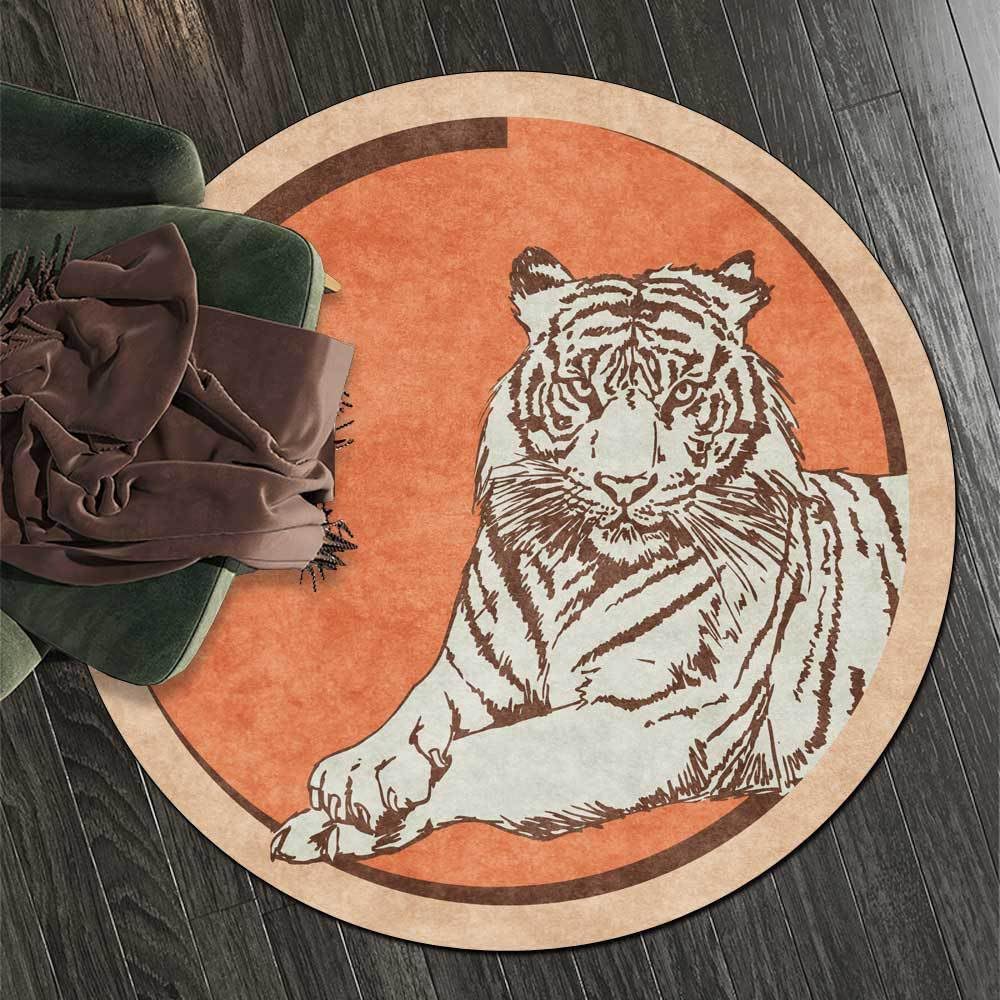 Tapis rond pour salon vintage et doux pour réchauffer la maison