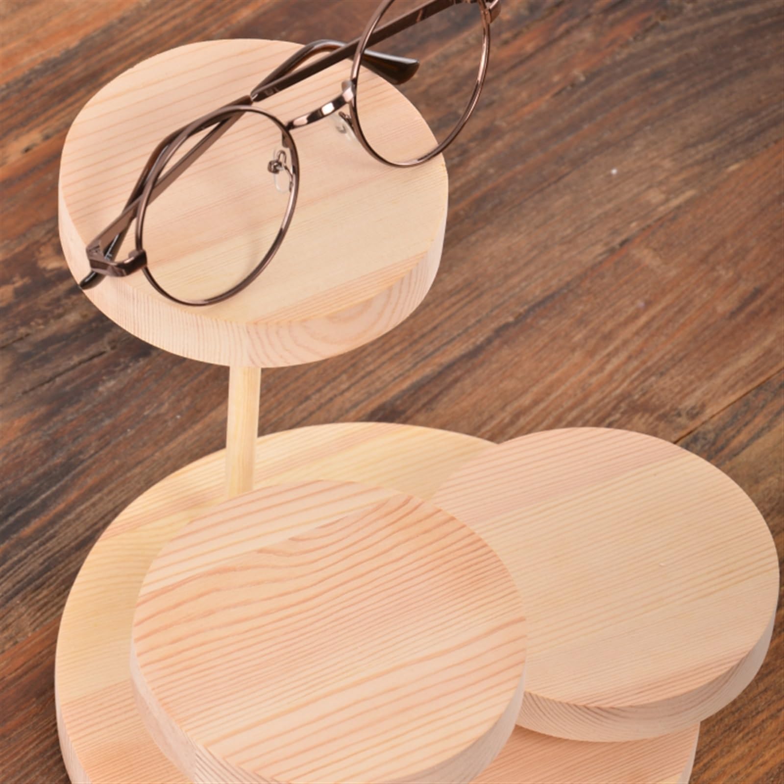 Brillenhalte Hochwertige Holzbrillen-Ausstellungsregale, Vitrinen, dekorative Ornamente, optisches Geschäft, Sonnenbrillen-Ausstellungsständer Brillenständer