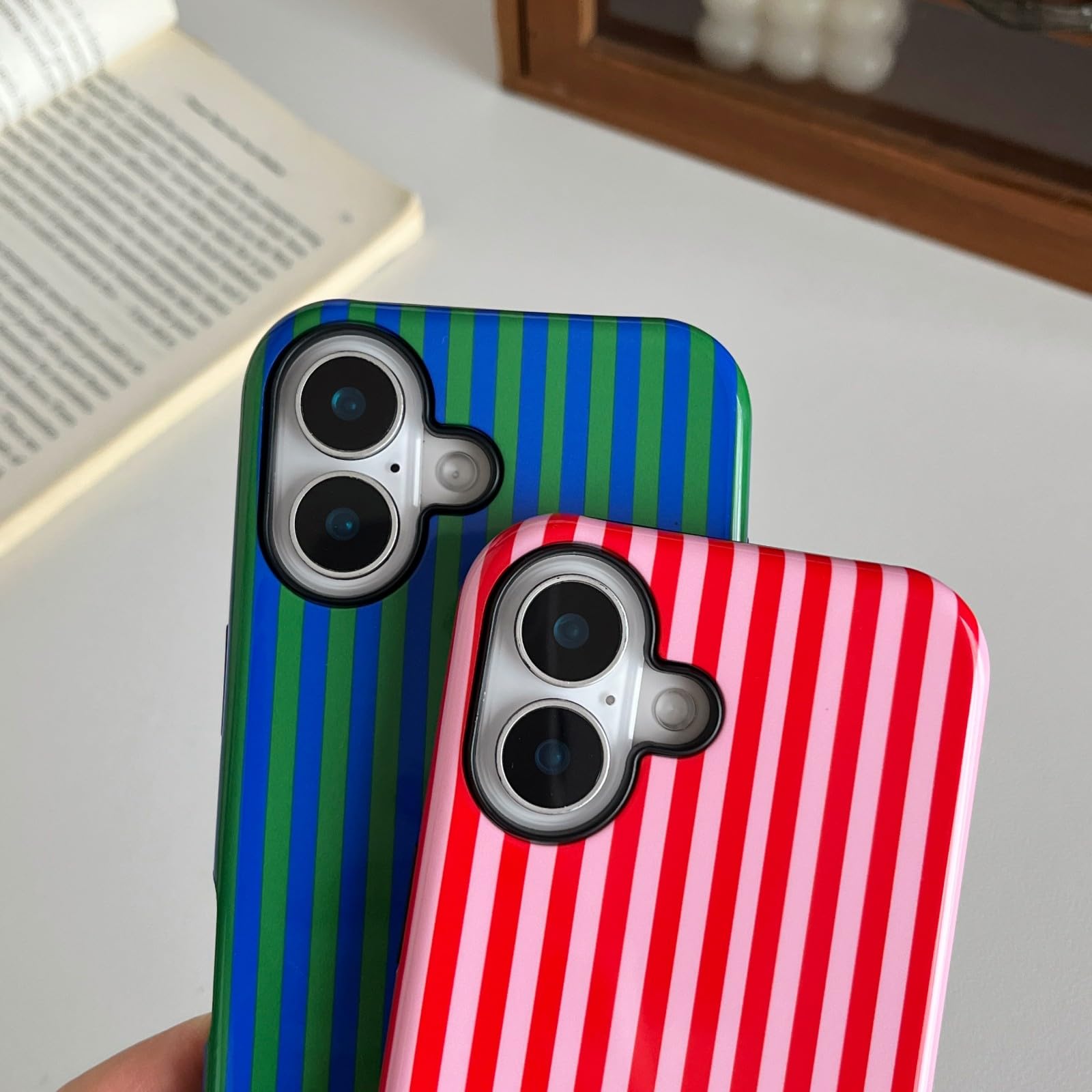 Handyhülle Für IPhone 16 Pro Max, Gestreift, Stoßfest – Schlanke TPU/PC-Hülle Für Frauen, Kratzfester Schutz Mit Erhöhten Rändern