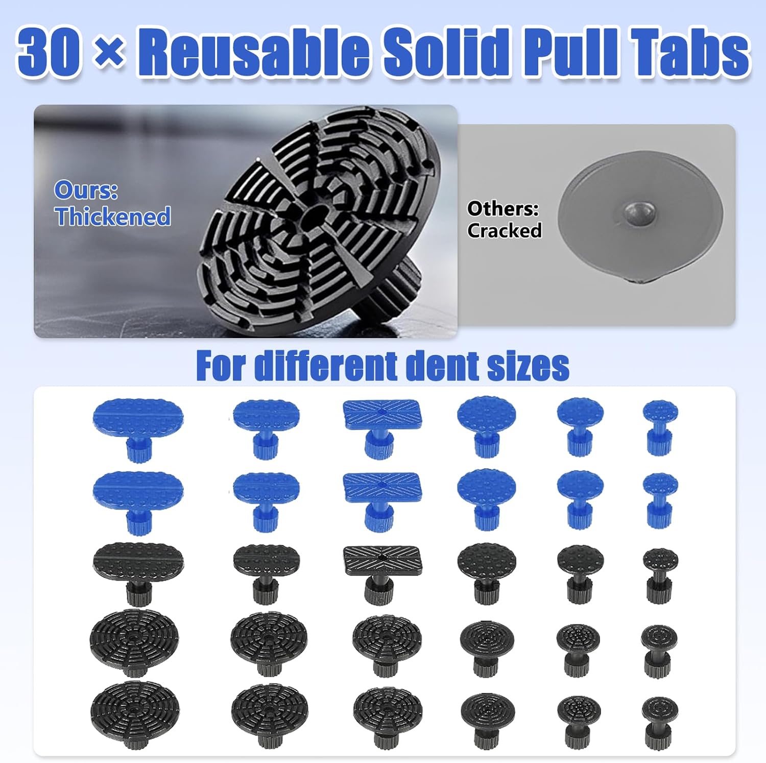 62 Pcs Paintless Dent Repair Kit, Car Dent Removal Tools with 100W Glue Gun, Puller, Tabs, Rubber Hammer, Mini Suction Cups - Professional Auto Body Dent Repair Tools for Car Small Dents & Hail Dent