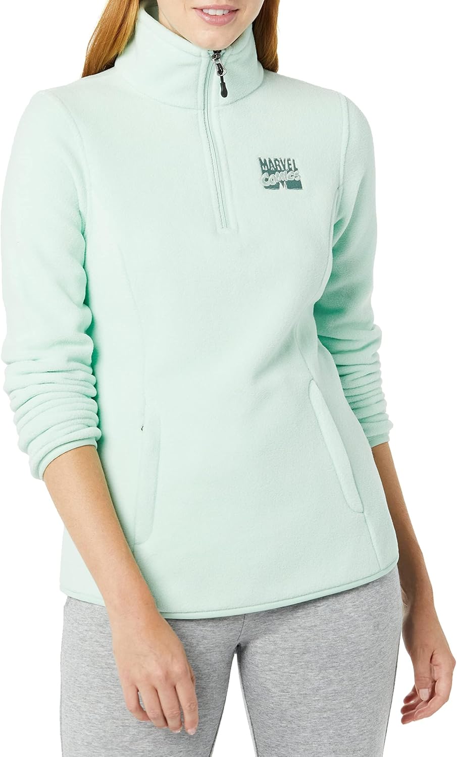 Amazon Essentials Disney | Marvel | Star Wars Women's Polar Fleece Quarter-Zip Mock Jackets