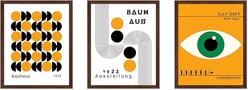 Miniatura 33 de Poster Master Juego de 3 pósteres Bauhaus - Imprimir geométrico - Arte de puntos de colores - Arte de formas geométricas - Regalo para hombres y
