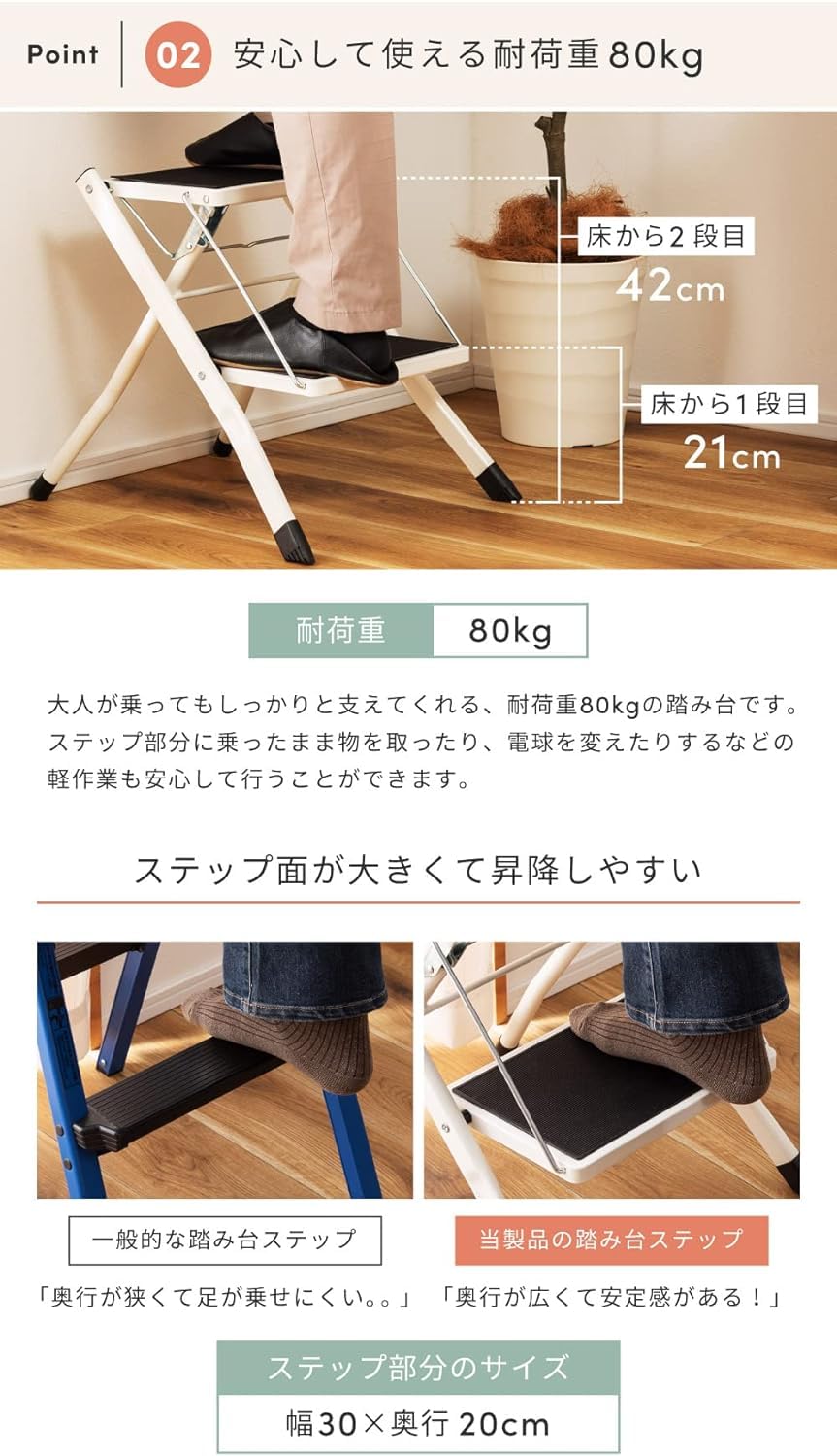 Amazon｜【2個セット】 踏み台 折りたたみ 脚立 ステップ台 アシスタ 2