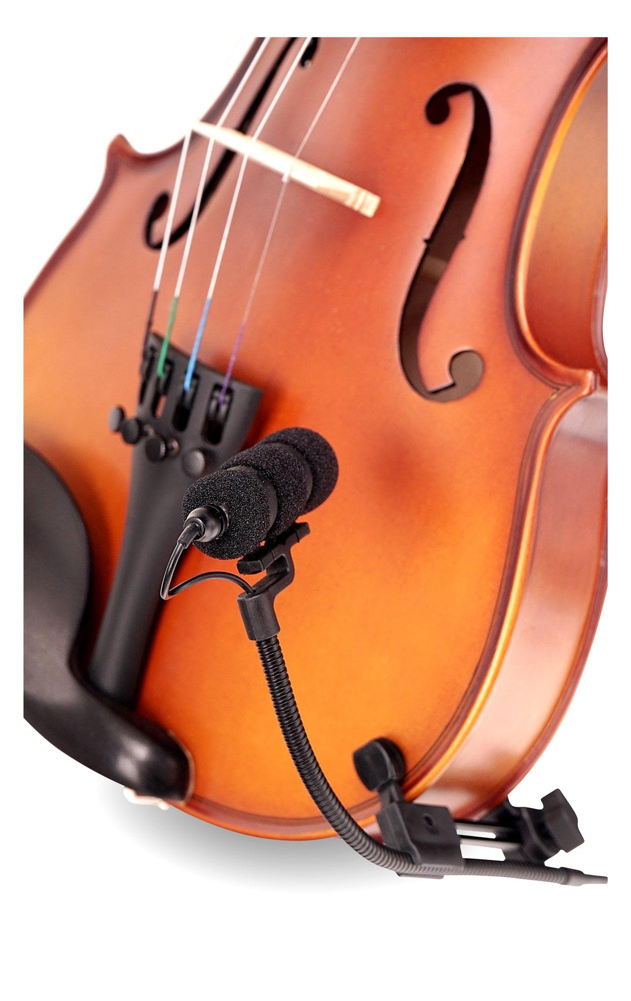 Set de Micrófono Instrumental Pronomic MCM-100V para Violín y similares | Micrófono instrumental para todos los instrumentos comunes, Patrón polar: cardioide, Sensibilidad: -45 dB ±3 dB, 8 m), Viola