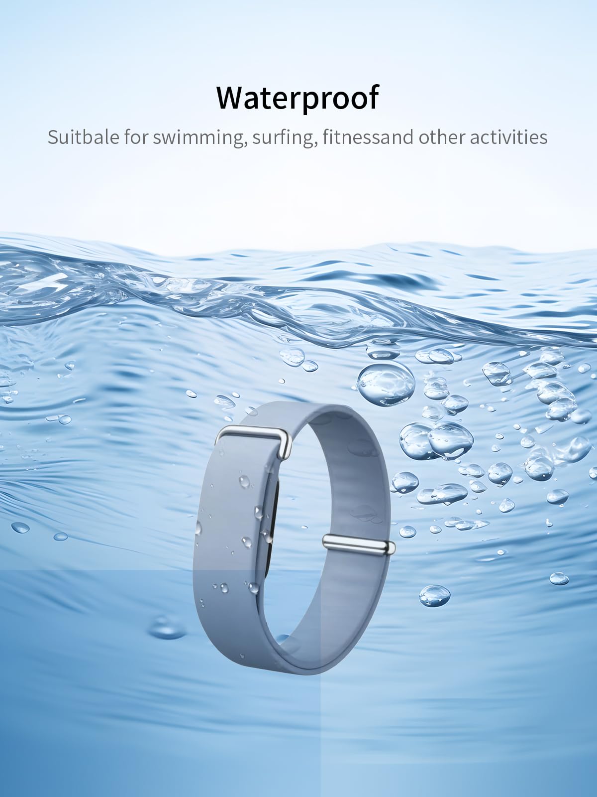 Compatible avec les montres intelligentes Google Fitbit Air, bracelet de rechange en silicone souple et étanche pour Google Fitbit Air.