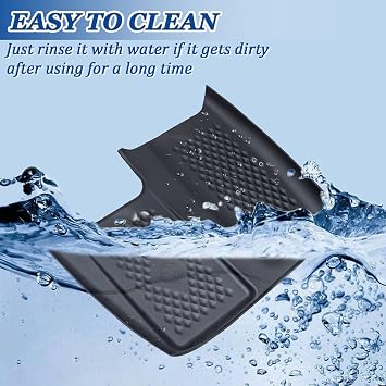 TOPINSTALL 24-26 Silicone Wireless Charging Anti-Slip Mat Compatible with Toyota Grand Highlander 2024 2025 2026, Premium Waterproof Protective Pad Center Console Phone Charger Liner Black