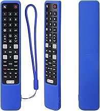 Étui de Protection en Silicone pour RCA TCL Télécommande, RC802N 43P20US 43S6000FS 55X2US 65P20US, Housse Coque pour RCA TCL Télécommande, Antidérapage, Antisismique, Lavable (Bleu)