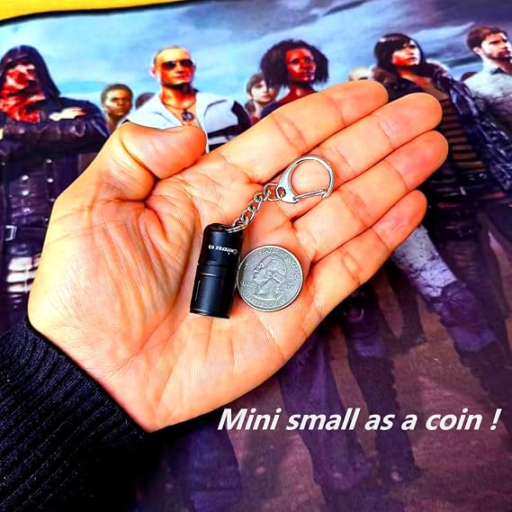 e3 Mini Keychain Flashlight Micro Small Keychain Light Bright 100 lumens Protable Pockect Light Key Ring Torch for Everyday Dog Walk Camping Hiking Nice Gift for Parents Friends