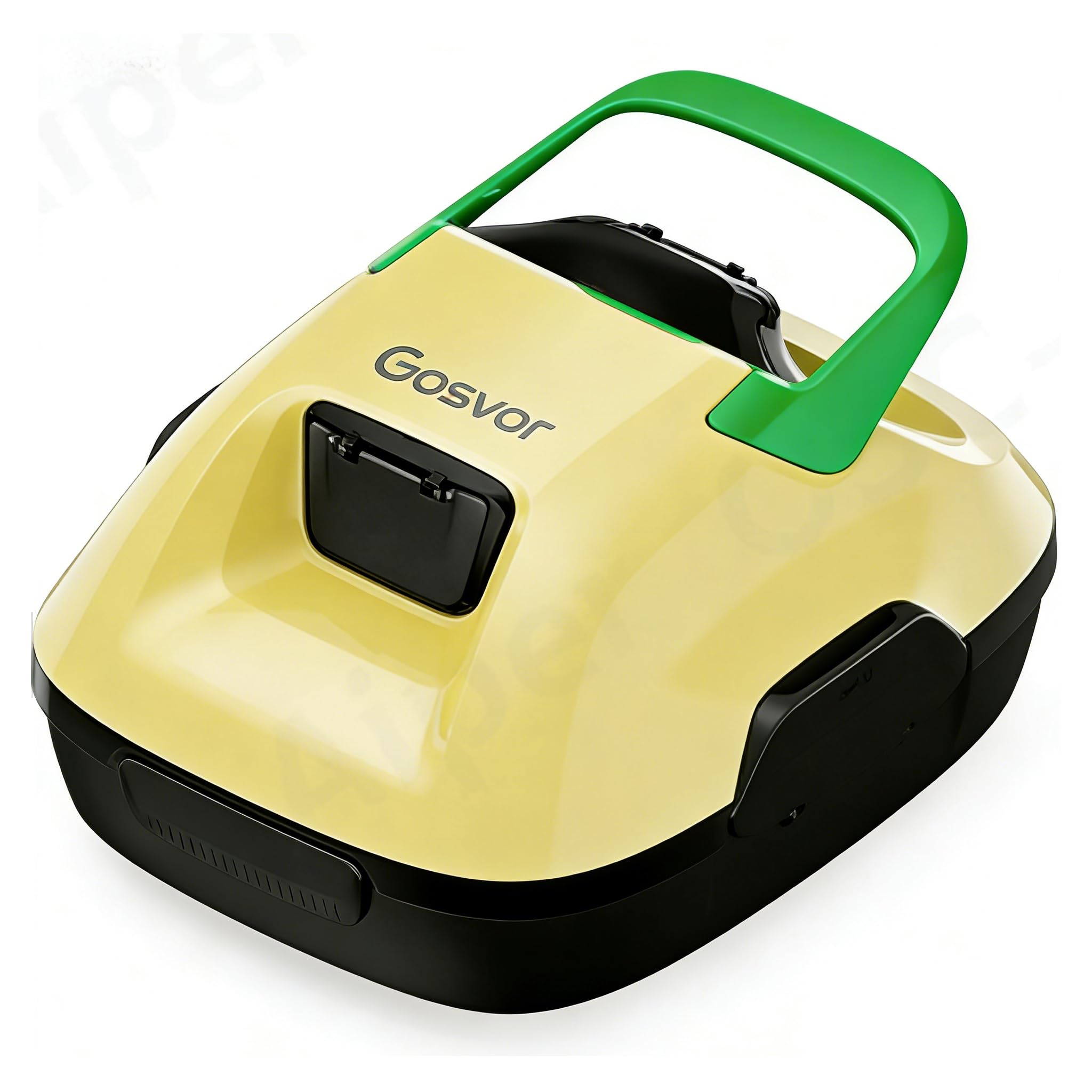 Gosvor LiteVac 800-FR Robotic Pool Cleaner, top view, yellow-green handle.