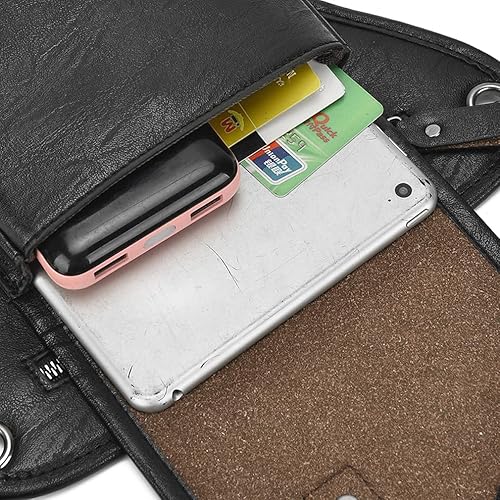 Miniatura 5 de Bolso de cuero vintage de la pierna de la gota para los hombres mujeres muslo cadera Bum cintura Fanny Pack motocicleta bicicleta montar ciclismo