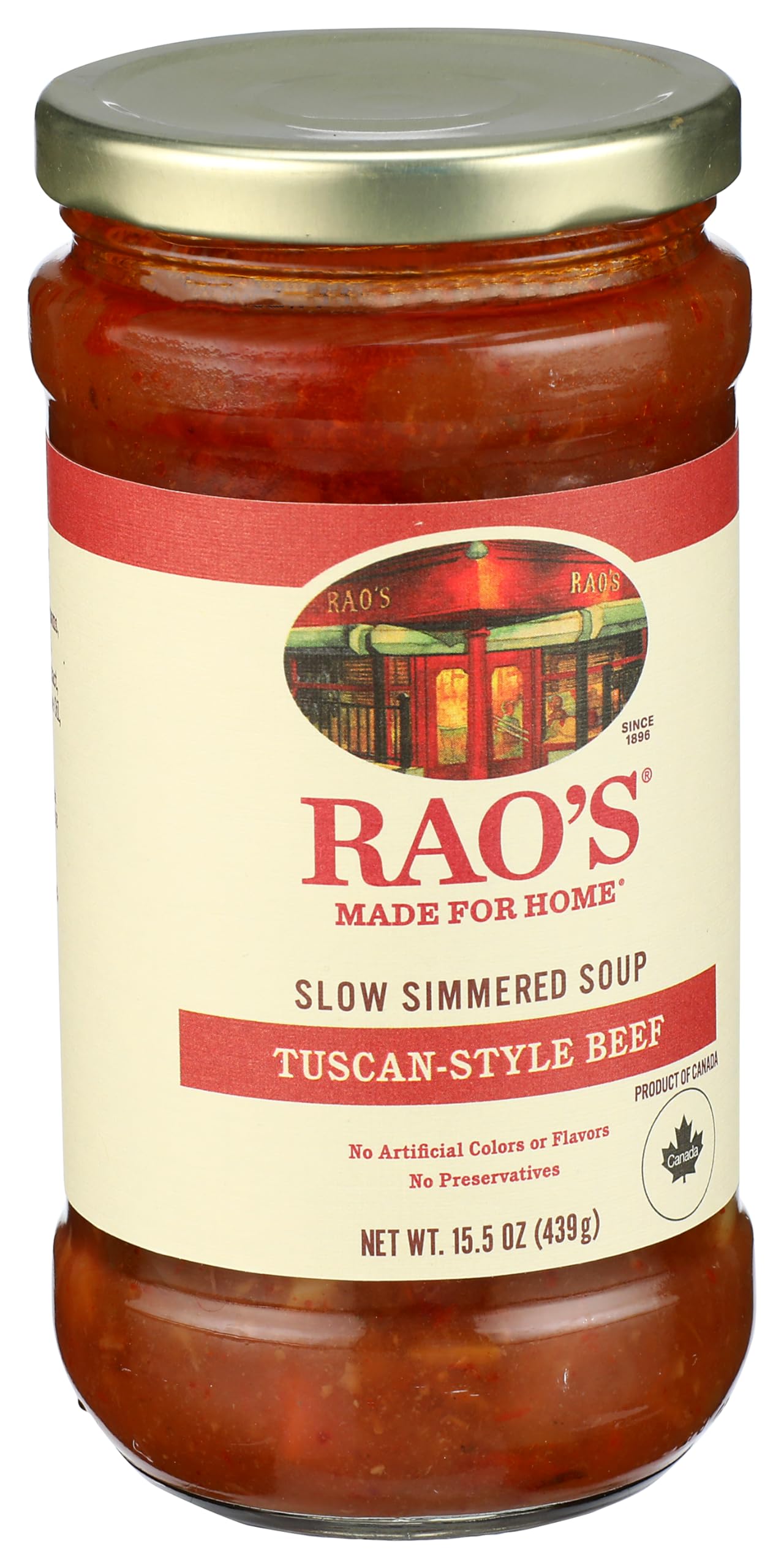 Rao's Made for Home Tuscan Beef Soup, 16 oz, Traditional Italian Heat and Serve Soup, Made with Premium Quality Ingredients (Pack of 4)