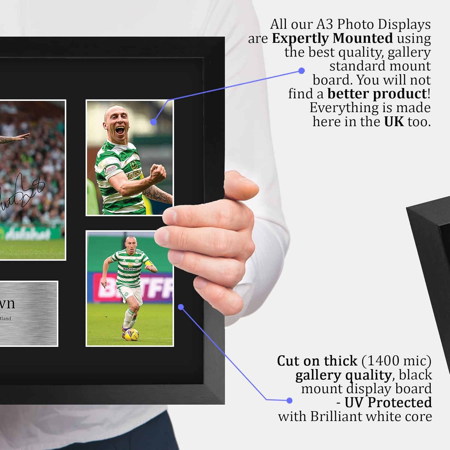 HWC Trading Scott Brown Celtic 16 x 12 inch (A3) Printed Gifts Memorabilia Signed Autograph Photograph Display for Football Fans and Supporters - 16" x 12" Framed