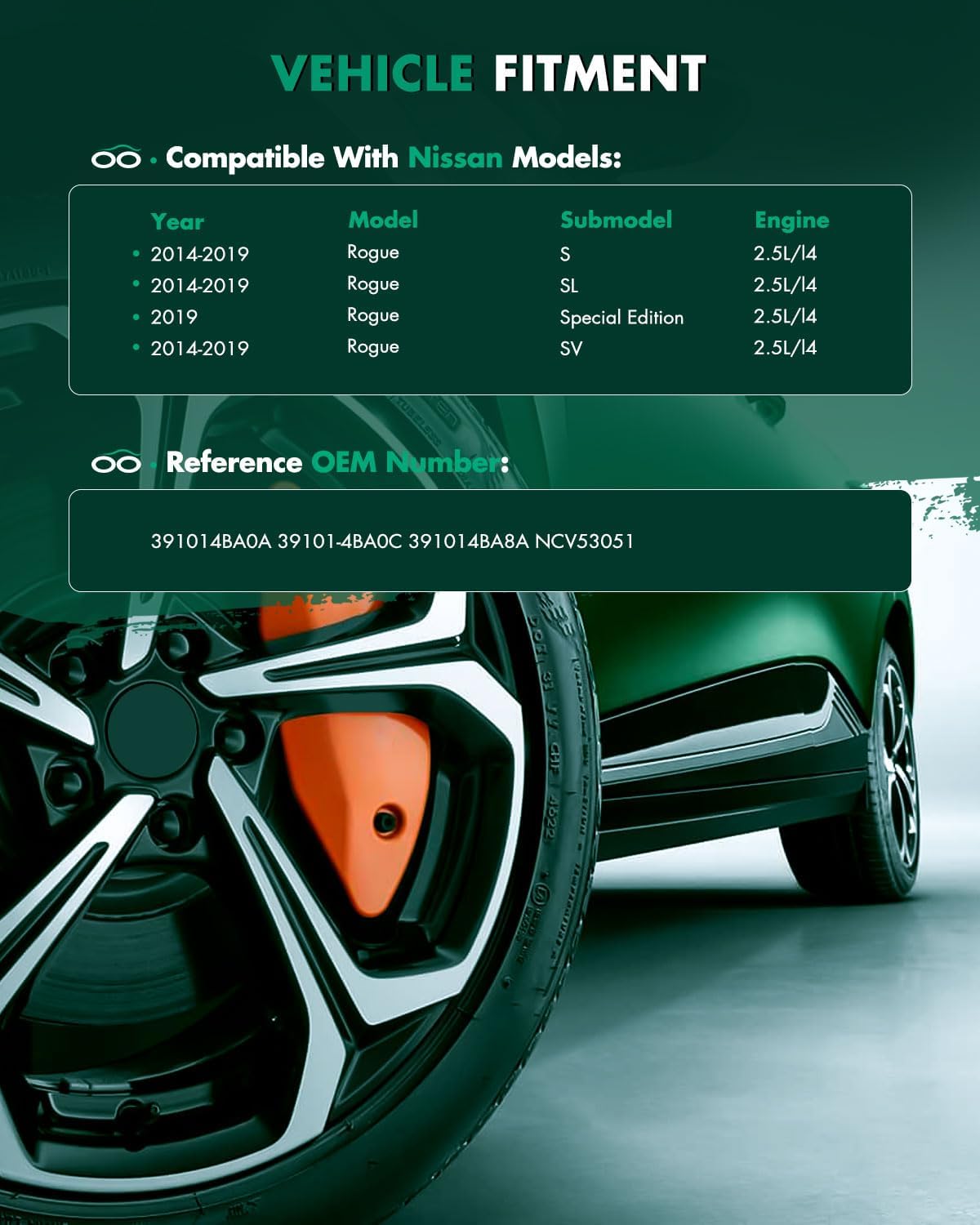 SCITOO Front Left Driver Side CV Axle Shaft Assembly Fit for Nissan Rogue 2.5L 391014BA0A,39101-4BA0C,391014BA8A,NCV53051 Atvs