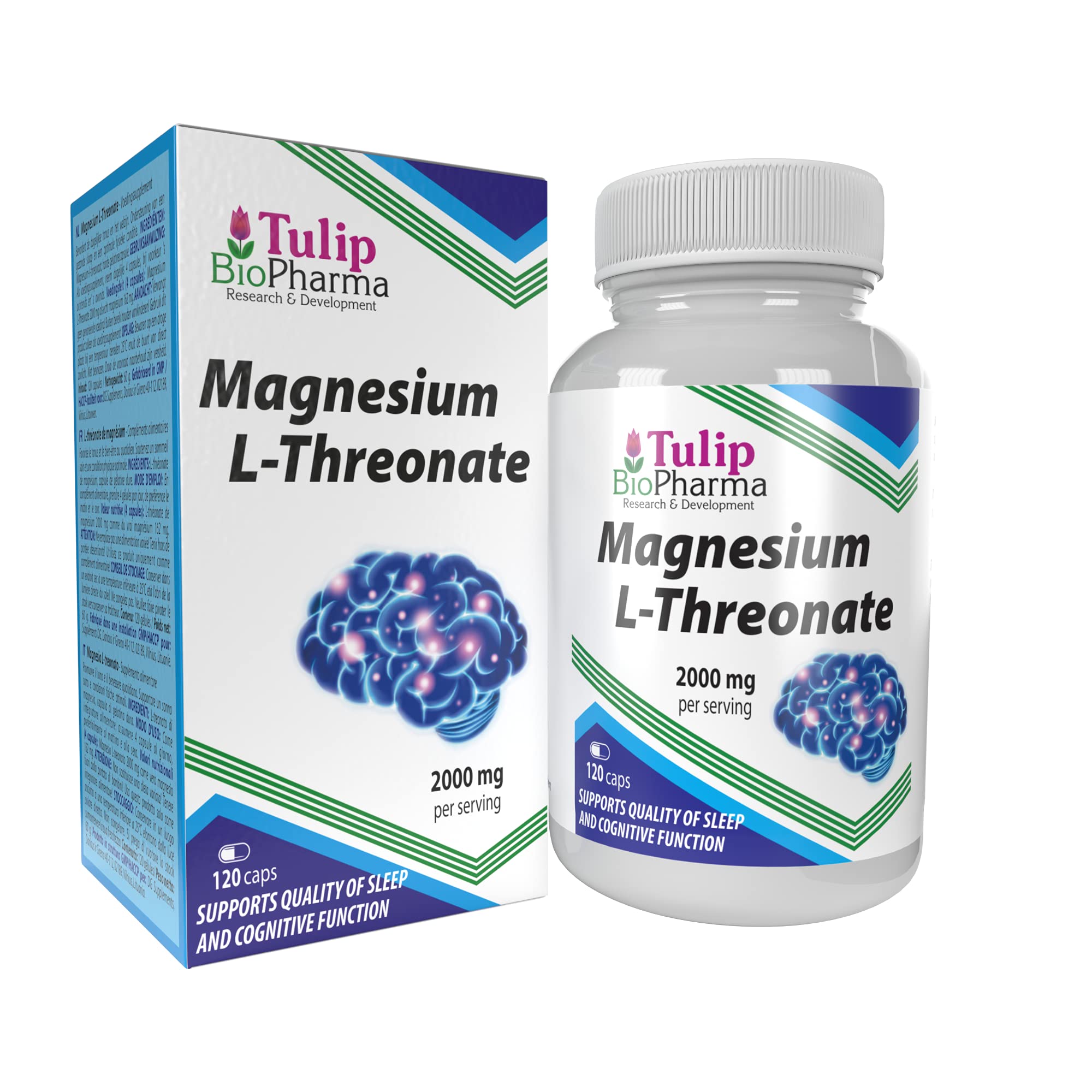 Buy Magnesium LThreonate 2000mg Per Serving 120 s, Certificate of Analysis by AGROLAB Germany