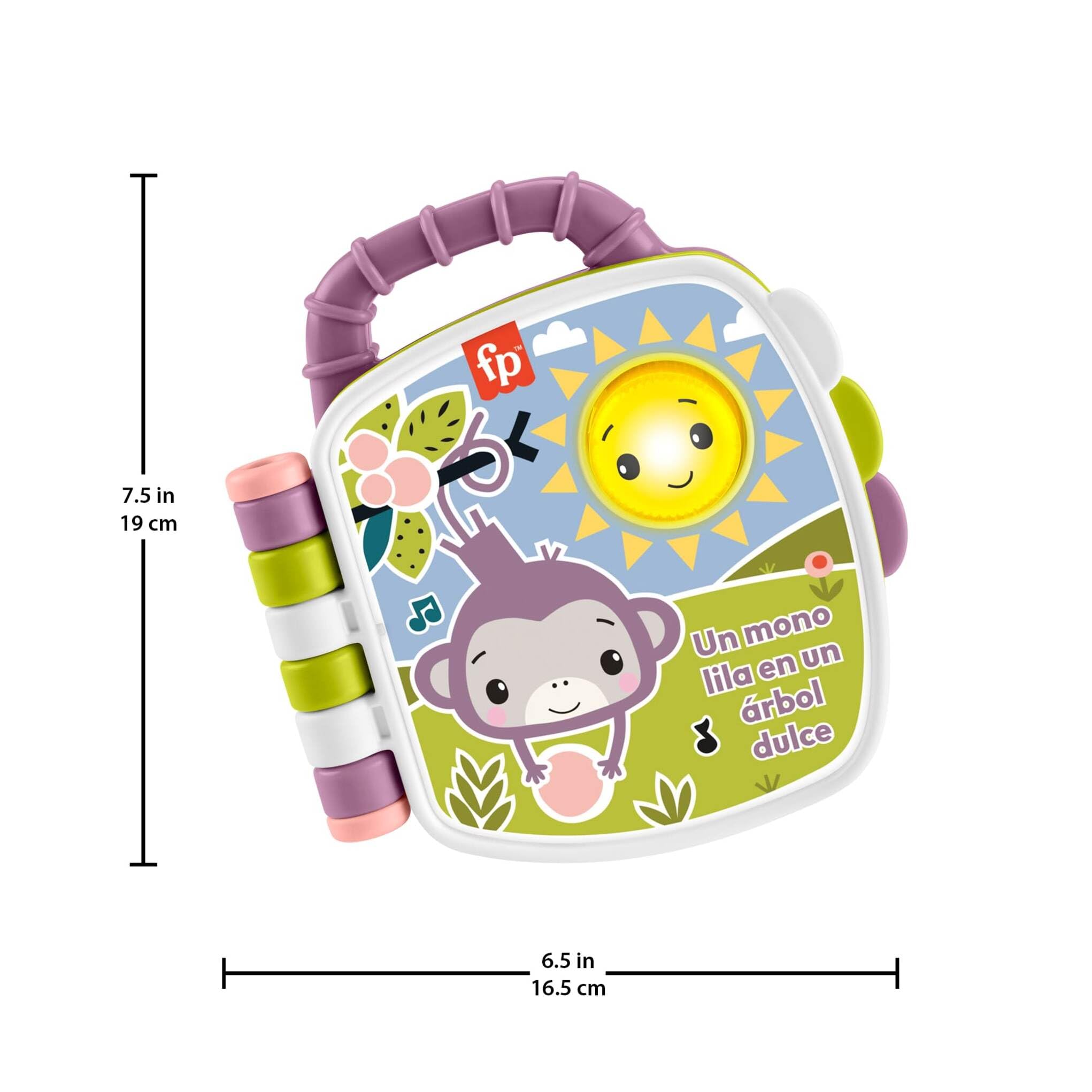 Fisher-Price Libro de cuentos musical del Monito morado Juguete para bebés con luces y sonidos, para bebés y niños y niñas pequeños a partir de 6 años, versión en castellano, JFN09 — view 5