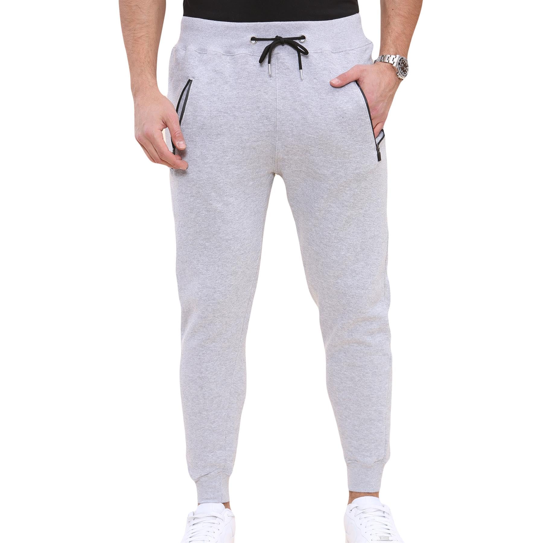 A2Z Mens Fleece Jogging Bottoms Joggers 2 Tone Exercise Sweatpants Gym Trousers Tracksuit Pants Size S-4XL Grey