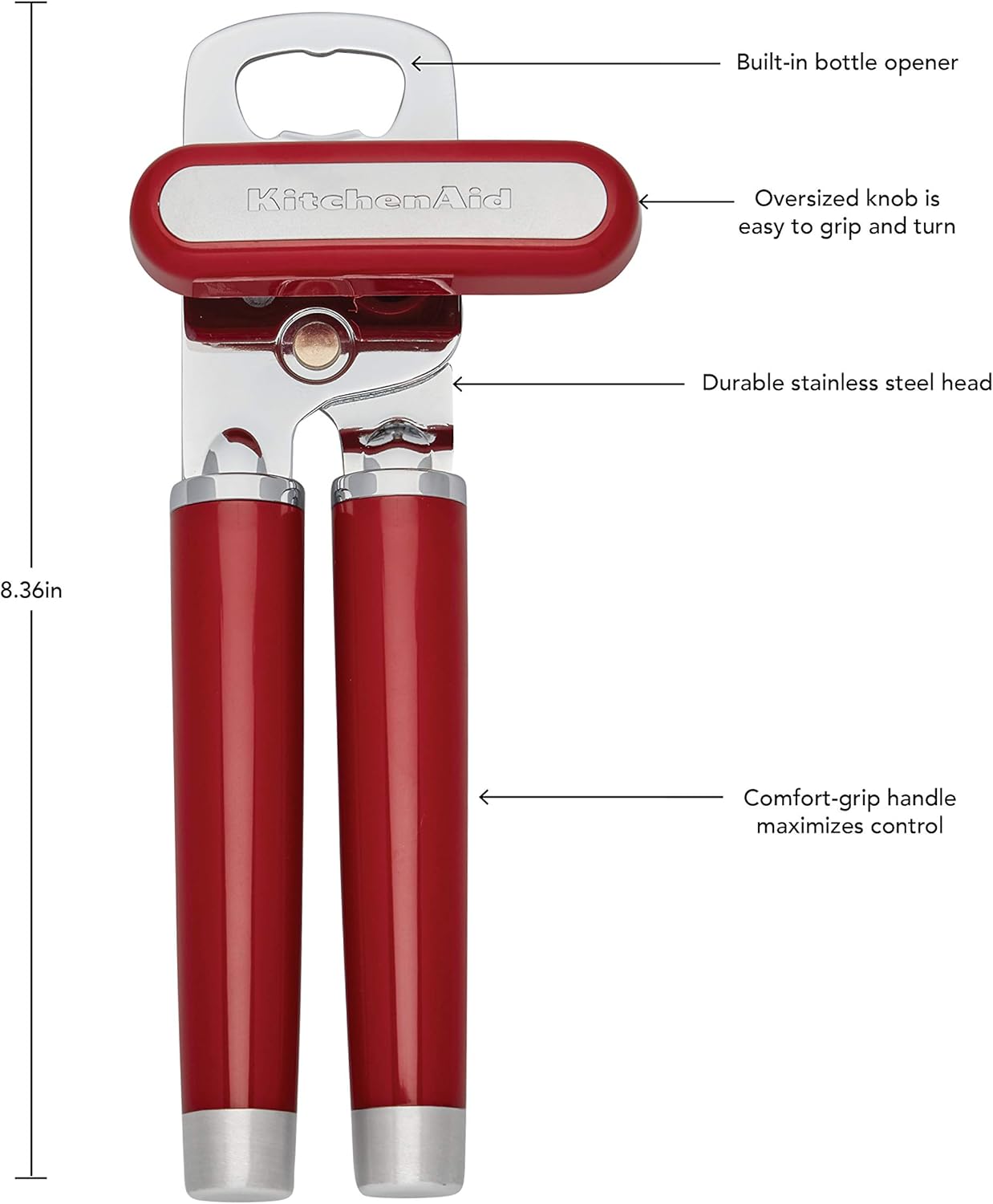 KitchenAid Gourmet Multifunction Can Opener / Bottle Opener, 8.36-Inch, Empire Red : Everything Else