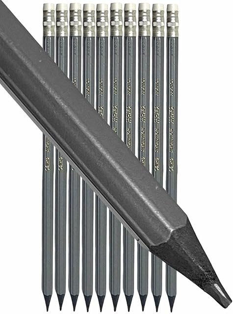 BIC Evolution 10 x HB Lead Stripes Graphite Pencils Box Wood-Free Splinter-Proof
