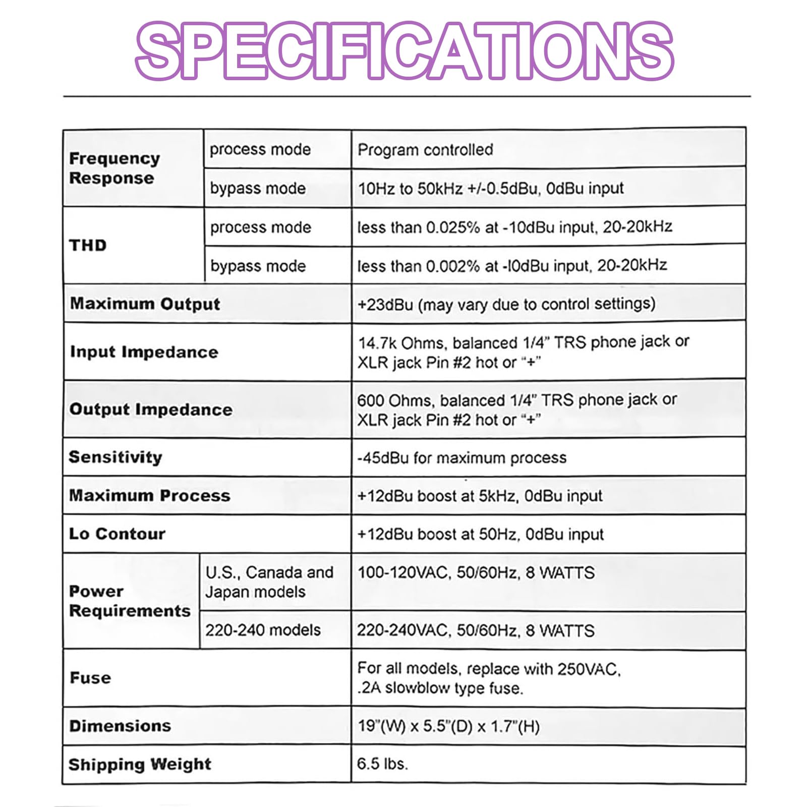 882I Mejorador de Audio Profesional, Procesador de Audio Profesional, Excitador y Optimizador de Sonido, con Ajuste de Frecuencia de Agudos/Graves, para Karaoke en Casa, Escenario, Transmisión en