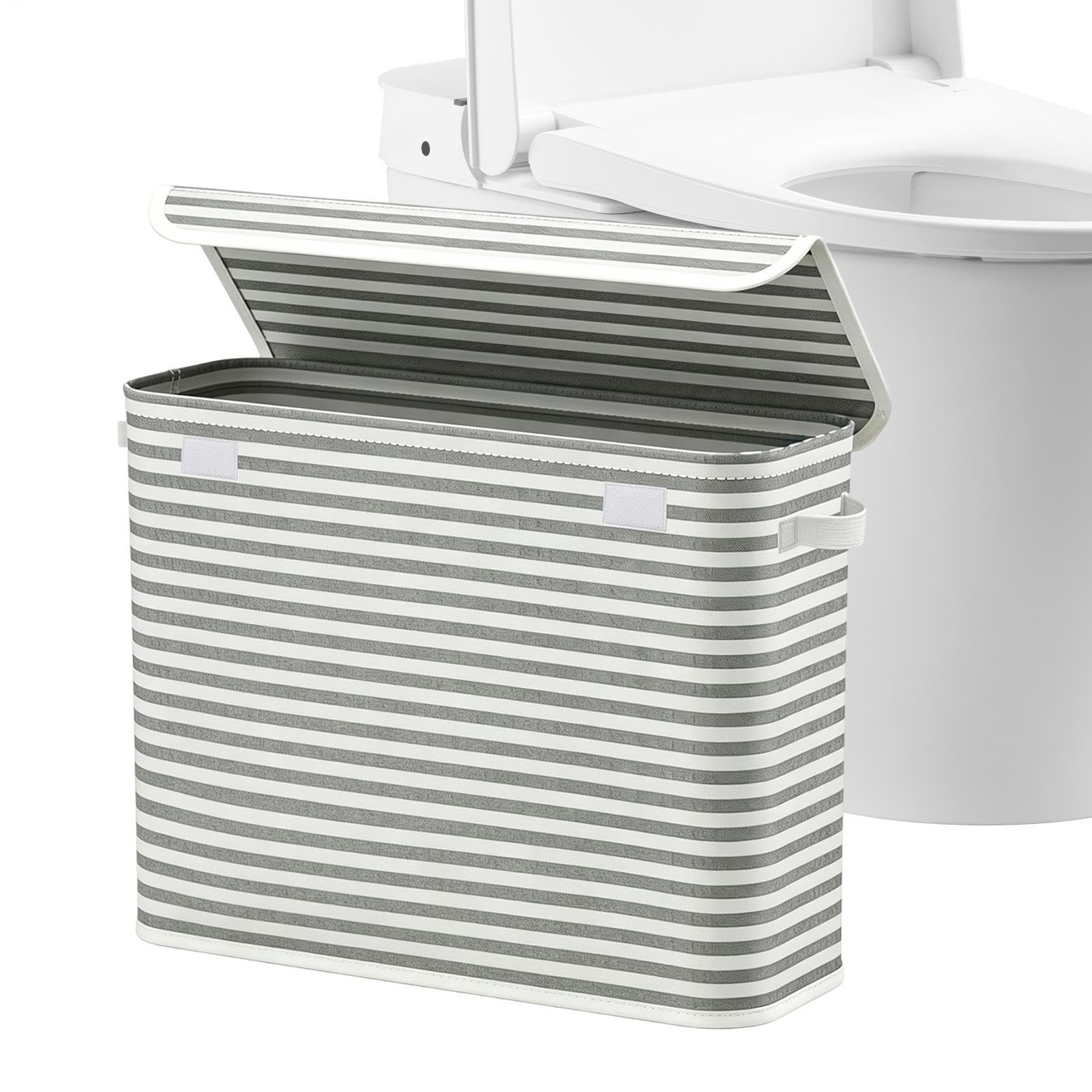 Cesta de papel higiénico, contenedor de almacenamiento plegable de gran
