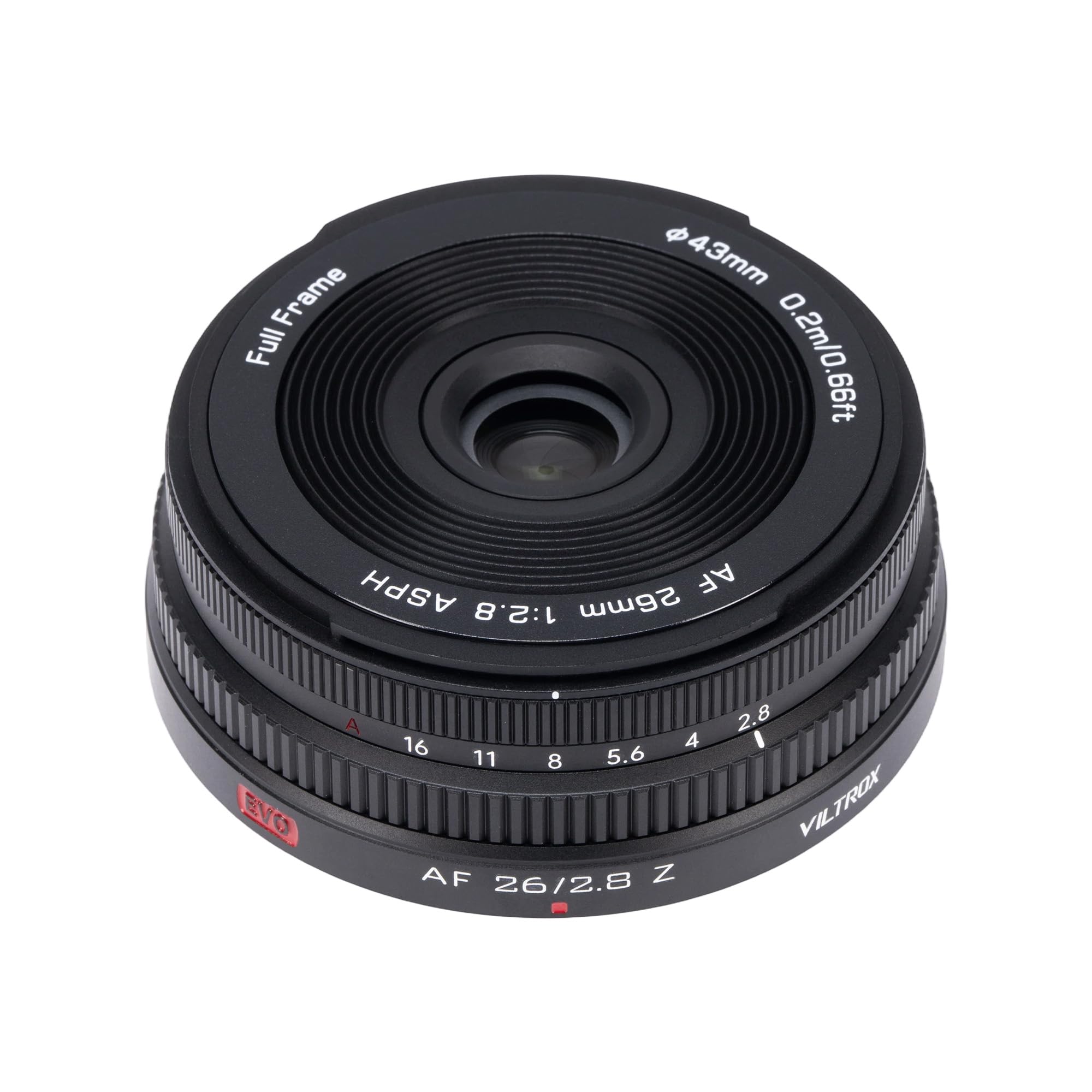 VILTROX 26mm F2.8 EVO Z Pancake Objektiv für Nikon Z | AF 26mm f/2.8 Z, Pancake Autofokus Vollformat Objektiv für Nikon Z6 III Zf Z8 Z9 Z30 Zfc Z50 II Z7 II ZR