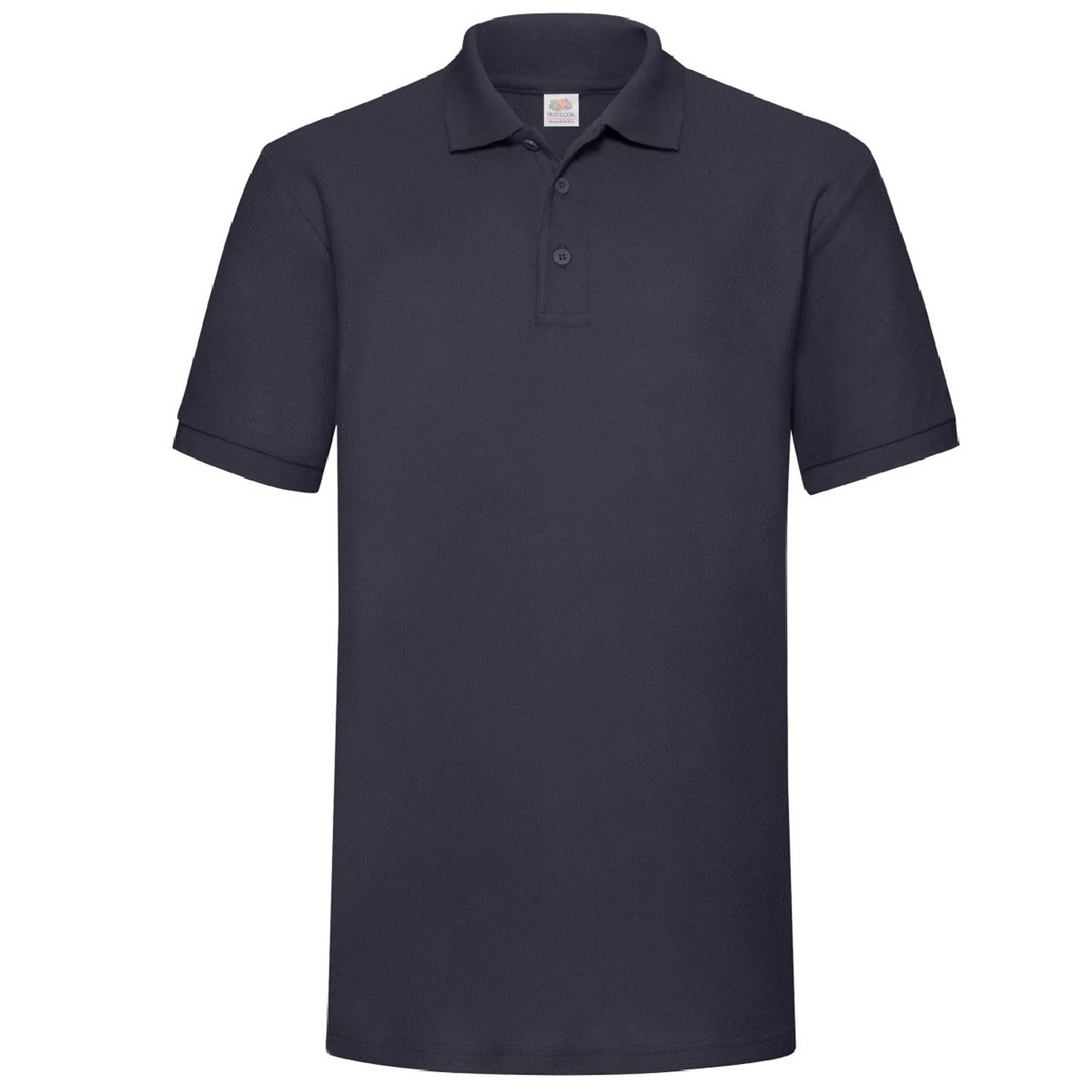 Fruit Of The Loom Men's Mid Navy 65 35 Heavyweight Pique Short Sleeve Polo Shirt In | Size: Small