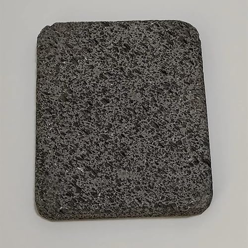 Miniatura 2 de Baldosa de piedra volcánica para cocinar, superficie plana sin ranura, esquinas redondeadas, 6 "x 8", piedra volcánica para cocinar pizza, carne,